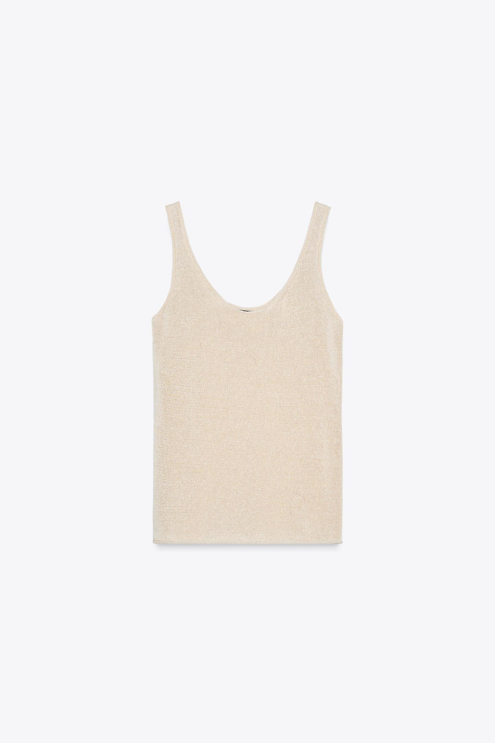 LINEN KNIT TOP Product Image