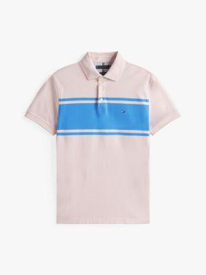 Slim Fit Block Stripe Polo Product Image
