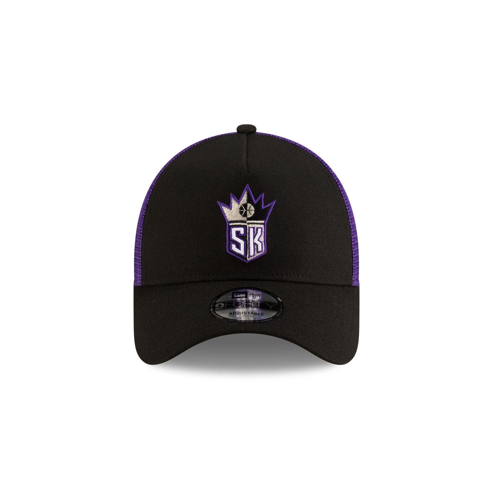 Sacramento Kings Classic Edition Black 9FORTY A-Frame Trucker Hat Male Product Image