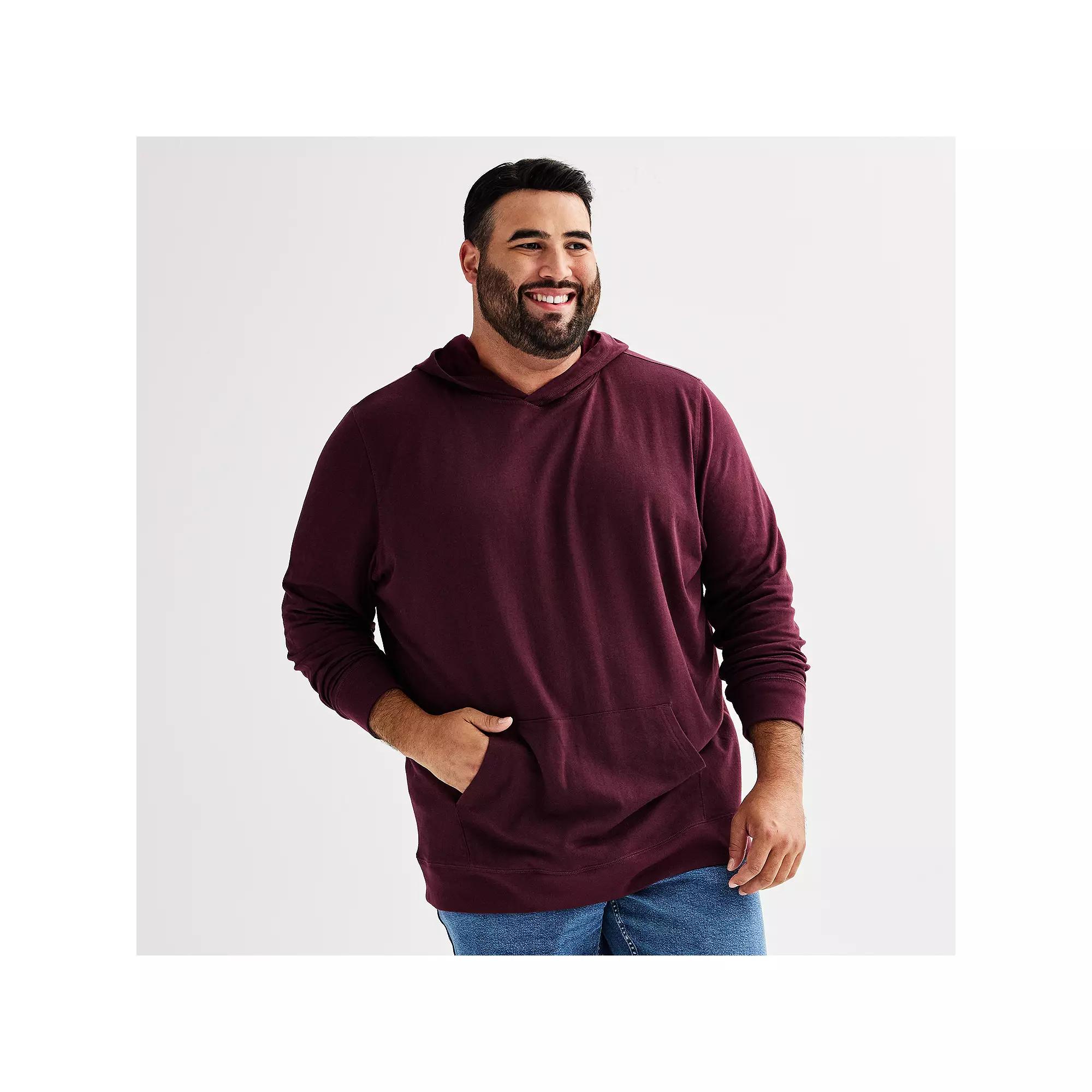 Big & Tall Sonoma Goods For Life® Supersoft Double-Knit Hoodie, Men's, Size: Large Tall, Purple Product Image