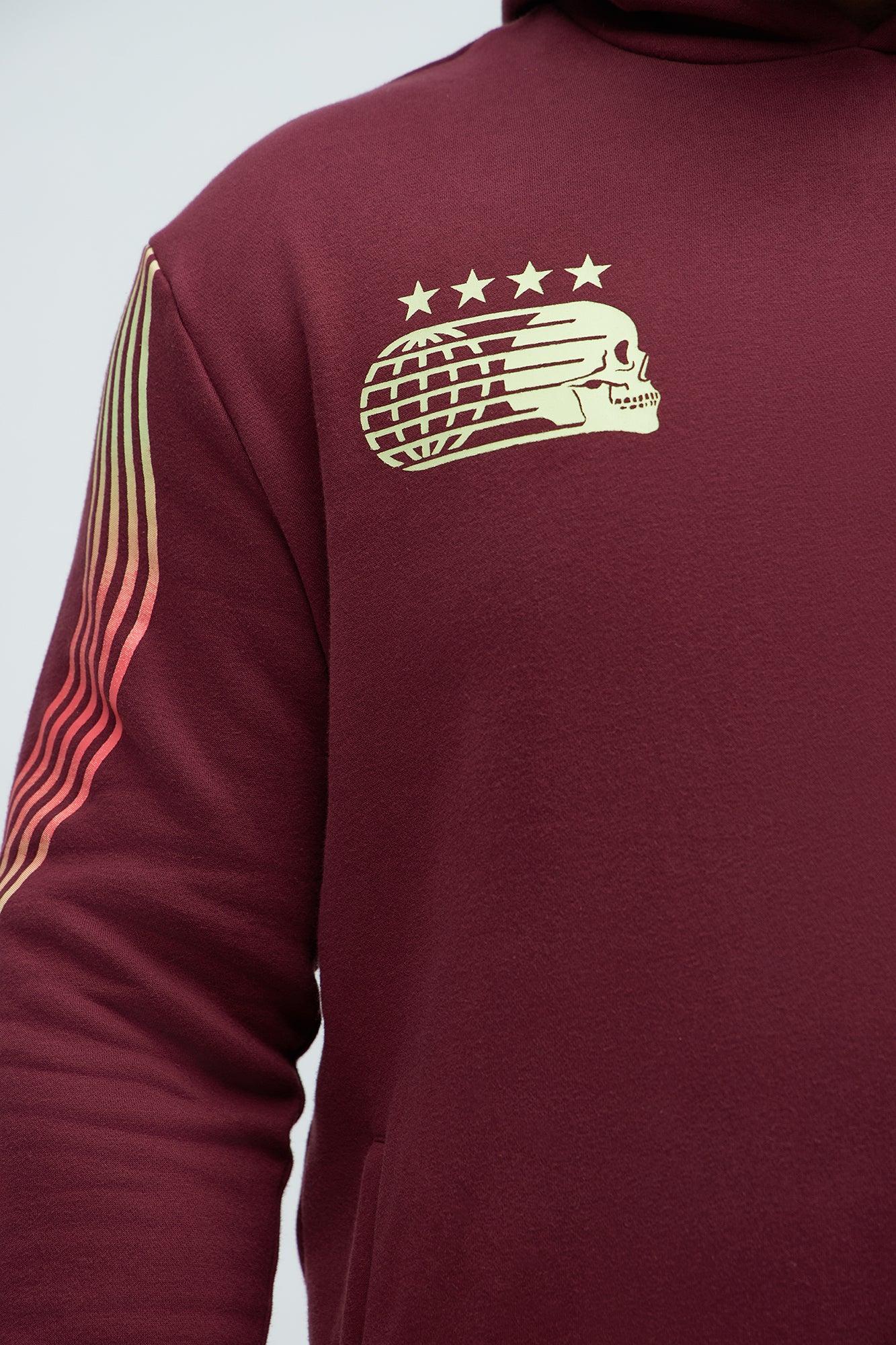 4 Star Champion Hoodie - Burgundy Product Image