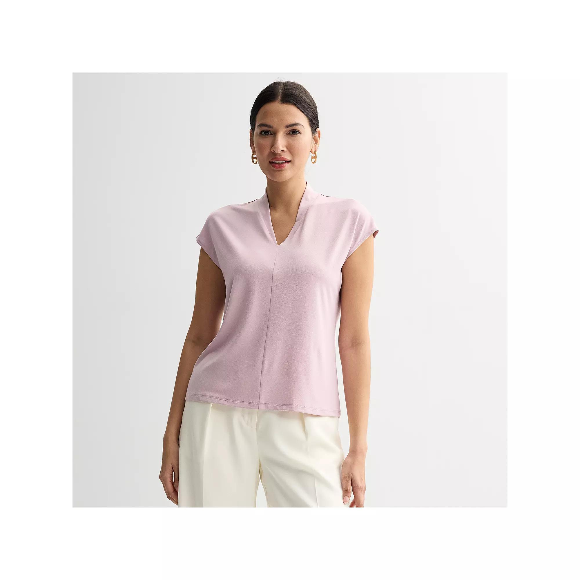 Women's Nine West Dolman V-Neck Knit Top, Size: Medium, Washed Purple Product Image