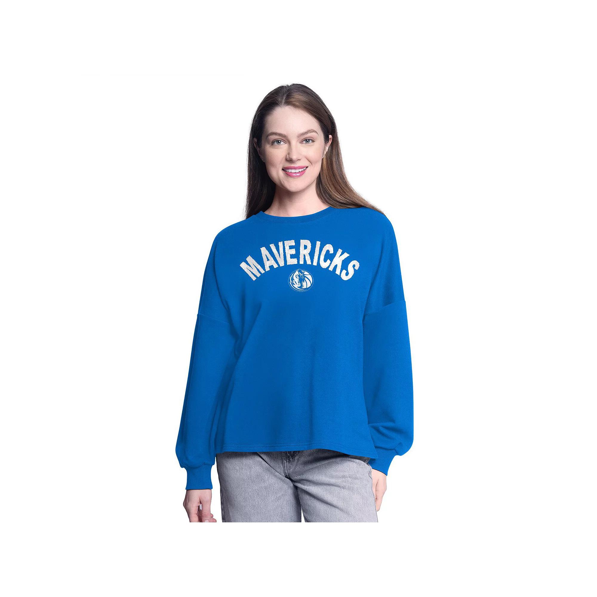 Women's G-III 4Her by Carl Banks Royal Dallas Mavericks Athletic Pullover Sweatshirt, Size: Small, Blue Product Image