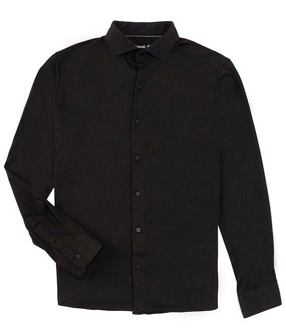 Visconti Melange Stretch Long Sleeve Woven Shirt Product Image