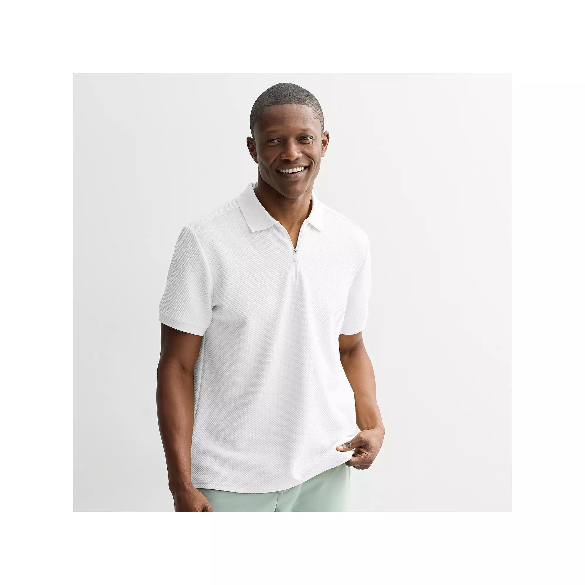 Men's FLX Texture Zipper Polo,  Product Image