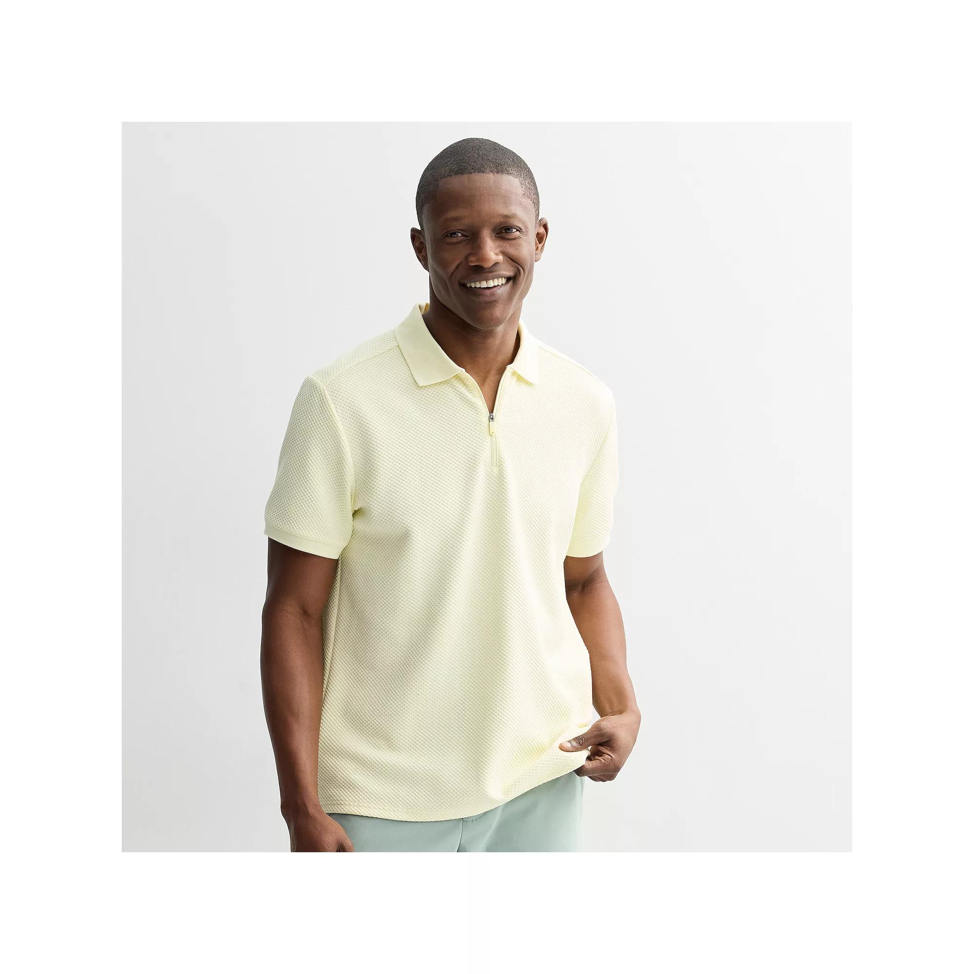 Men's FLX Texture Zipper Polo,  Product Image