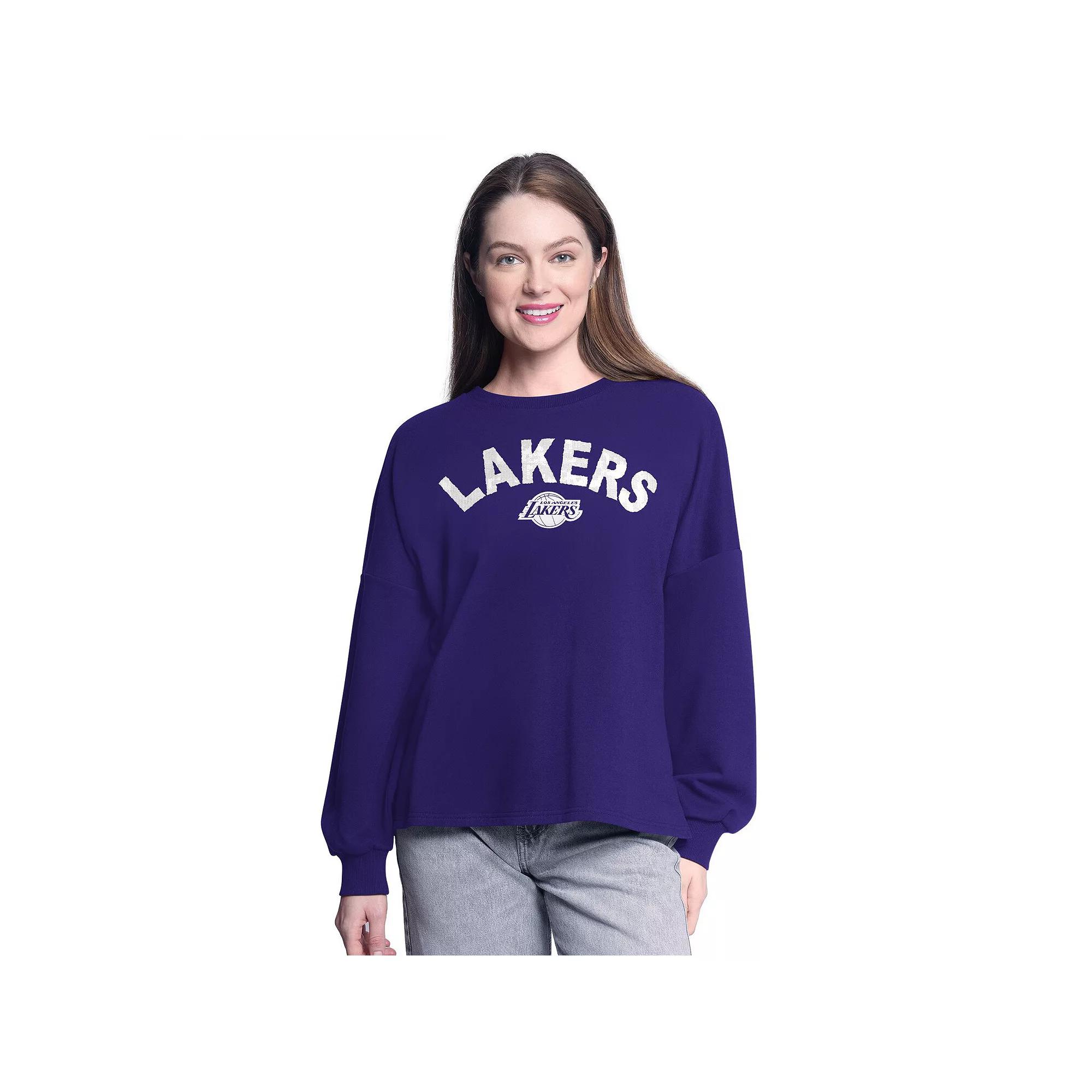 Women's G-III 4Her by Carl Banks Purple Los Angeles Lakers Athletic Pullover Sweatshirt,  Product Image