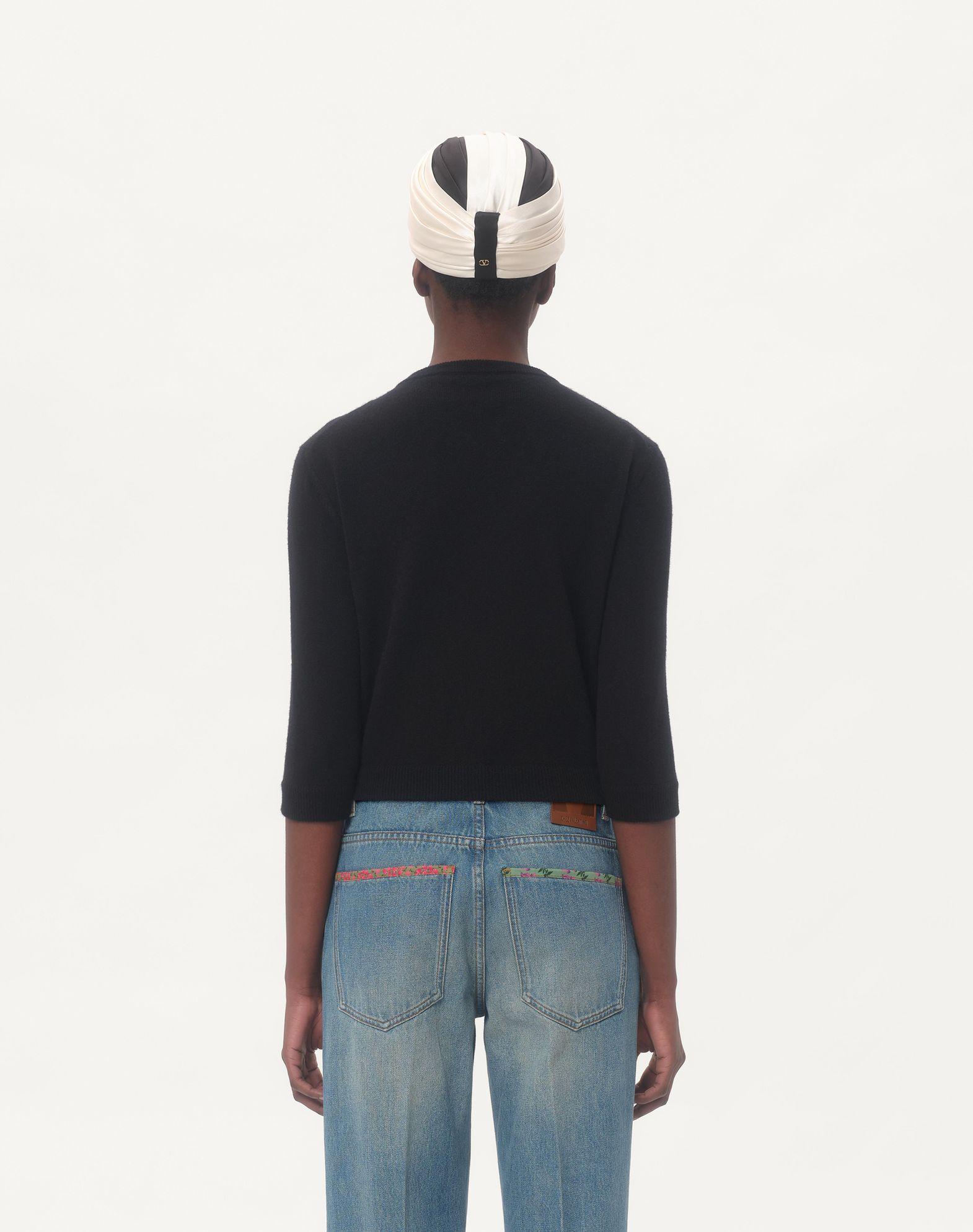 Cardigan With Embroidered Bows Product Image