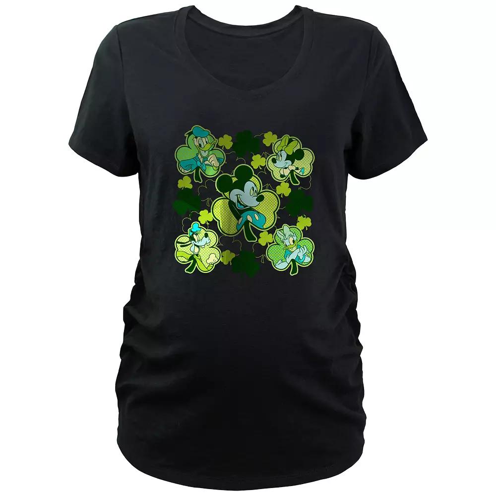 Disney's Mickey Mouse And Clovers Friends Maternity Graphic Tee, Women's,  Product Image
