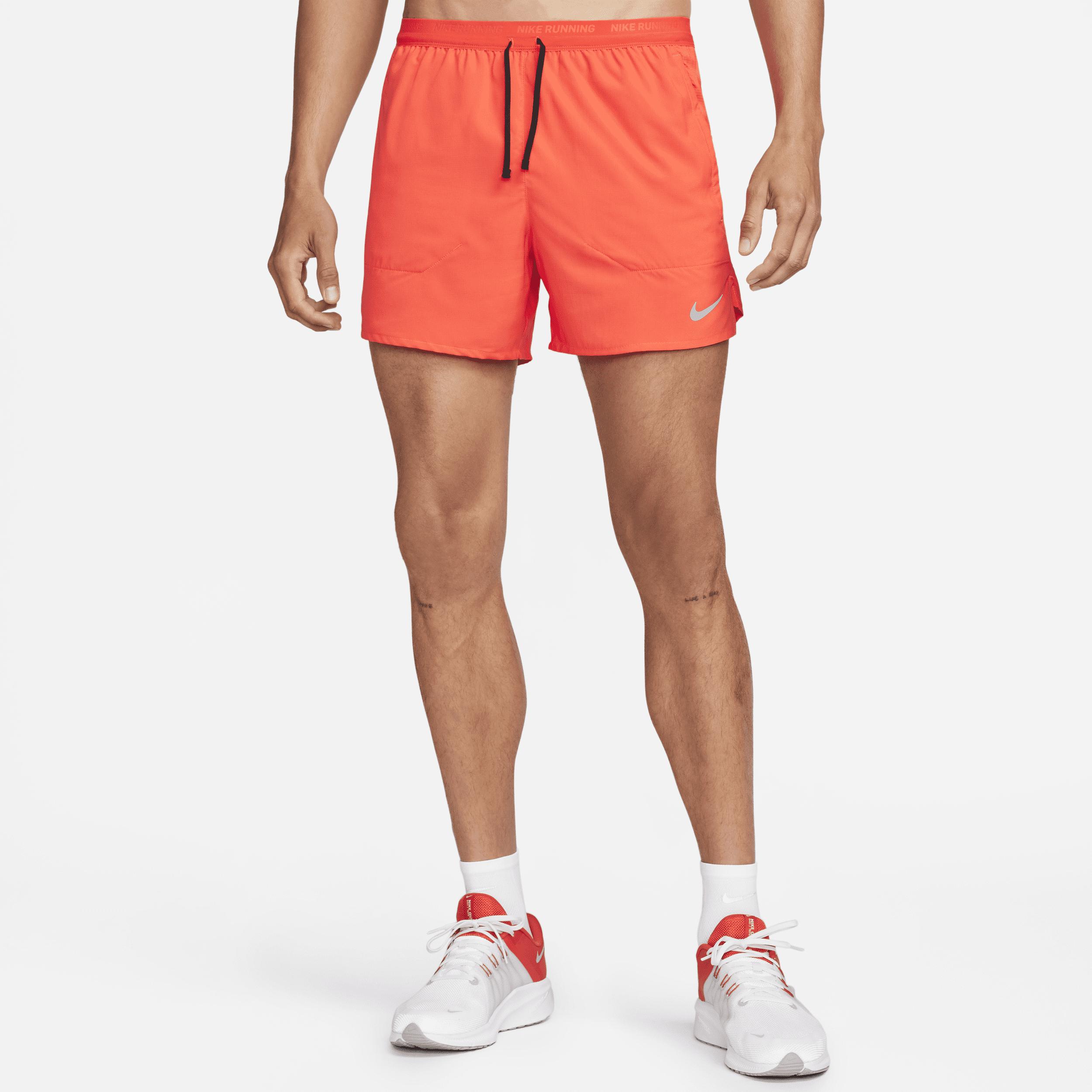 Nike Mens Nike Dri-FIT Stride 5 BF Shorts - Mens Bright Crimson/Black/Reflective Silver Product Image