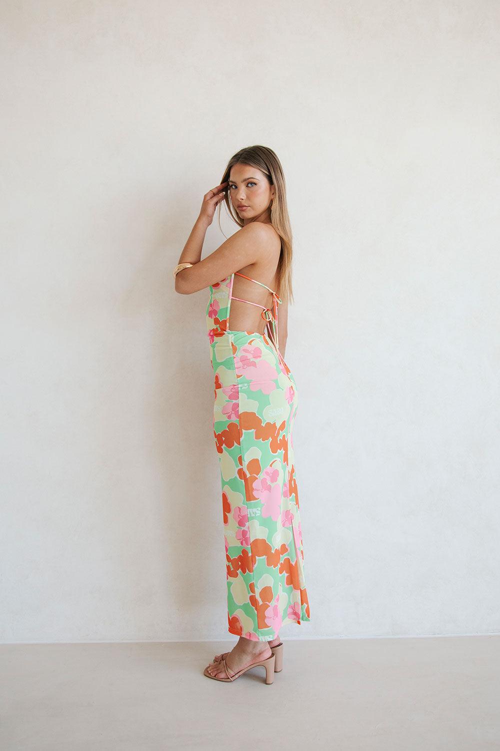 Backless Suki Dress - Misty Floral Product Image