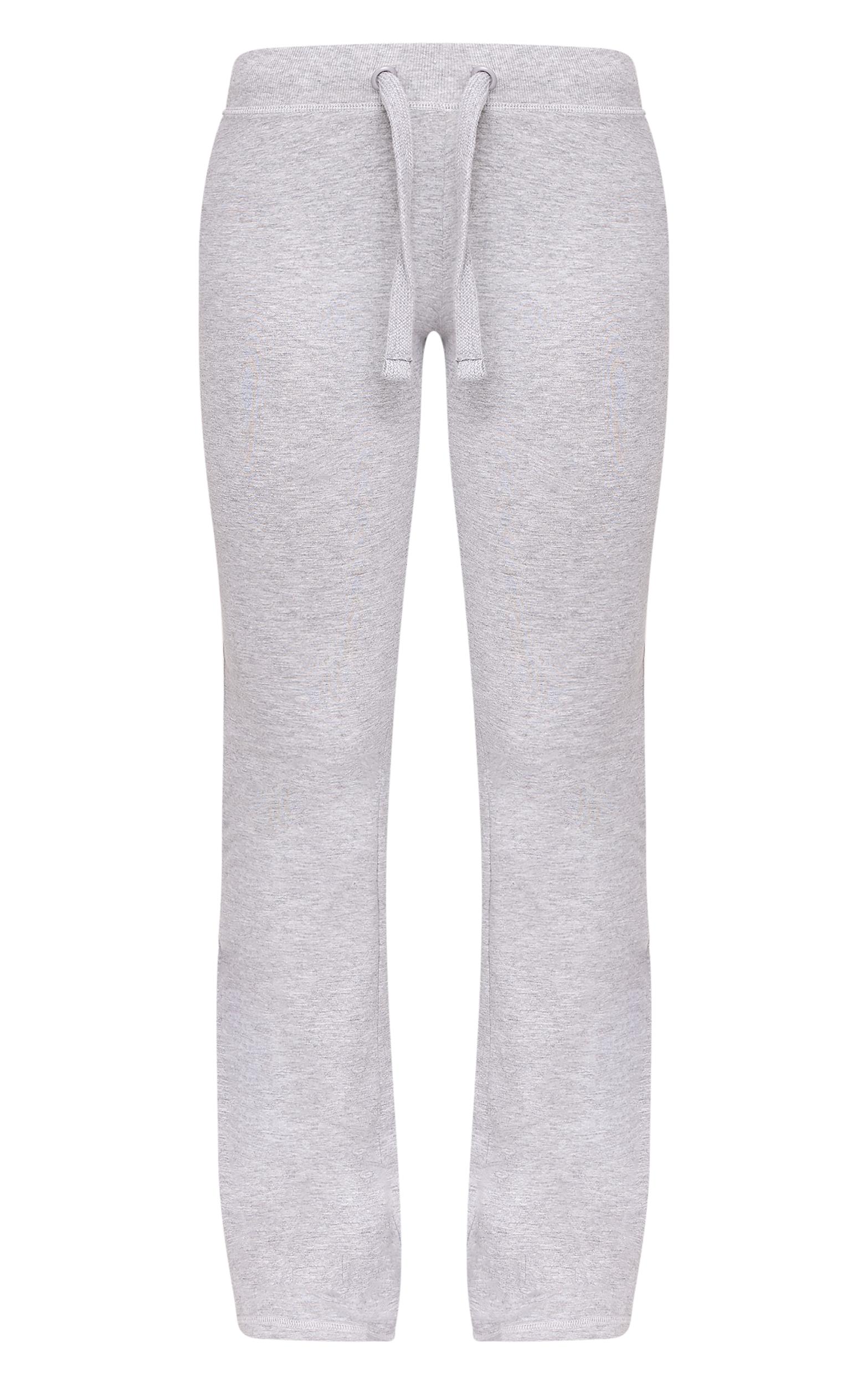 Grey Marl Low Rise Skinny Flare Pants Product Image