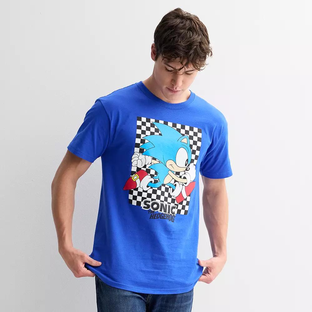Men's Bioworld Sonic Classic Checker Run Graphic Tee,  Product Image
