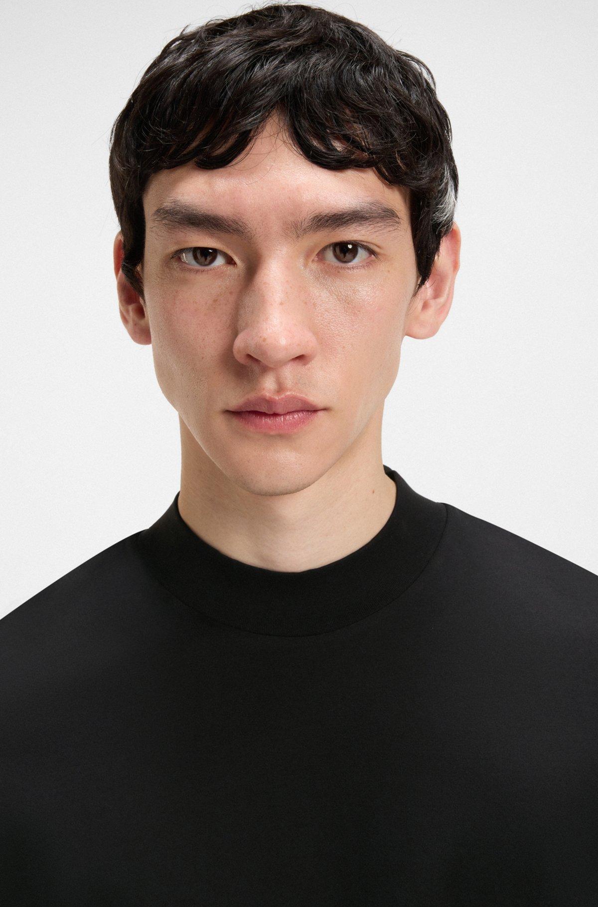 Cotton polo shirt with herringbone structure Product Image