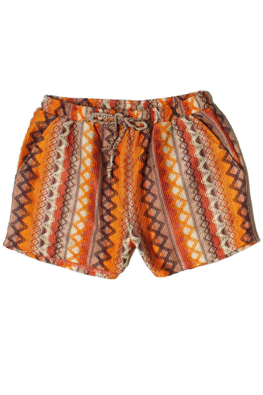 Zigzag Stripe Knit Shorts Product Image