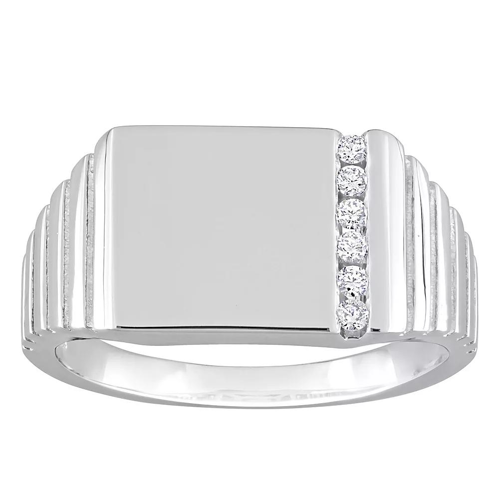 Men's Stella Grace Sterling Silver 1/10 Carat T.W. Diamond Fashion Ring,  Product Image
