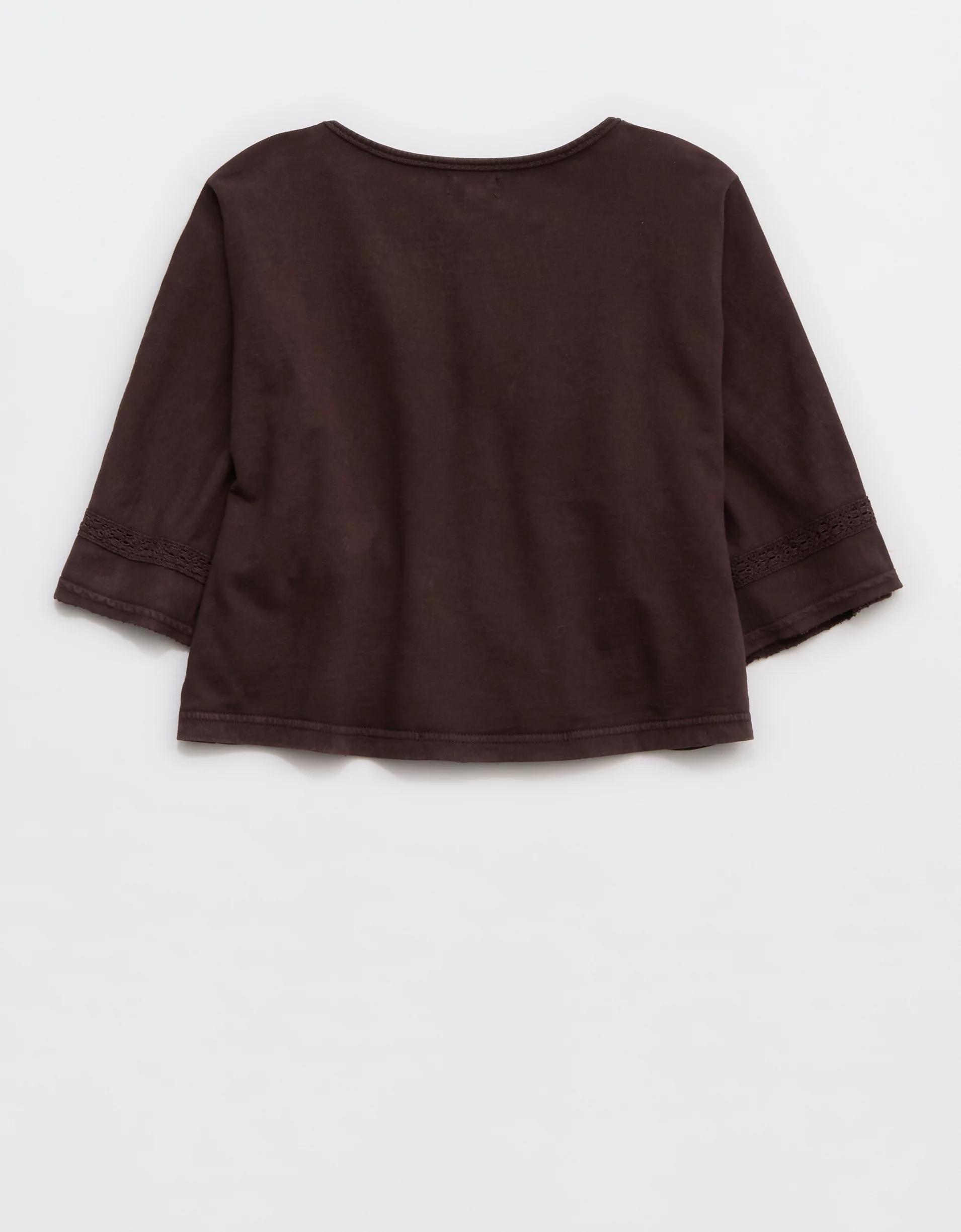 Aerie Short Sleeve Crochet Cardigan Product Image