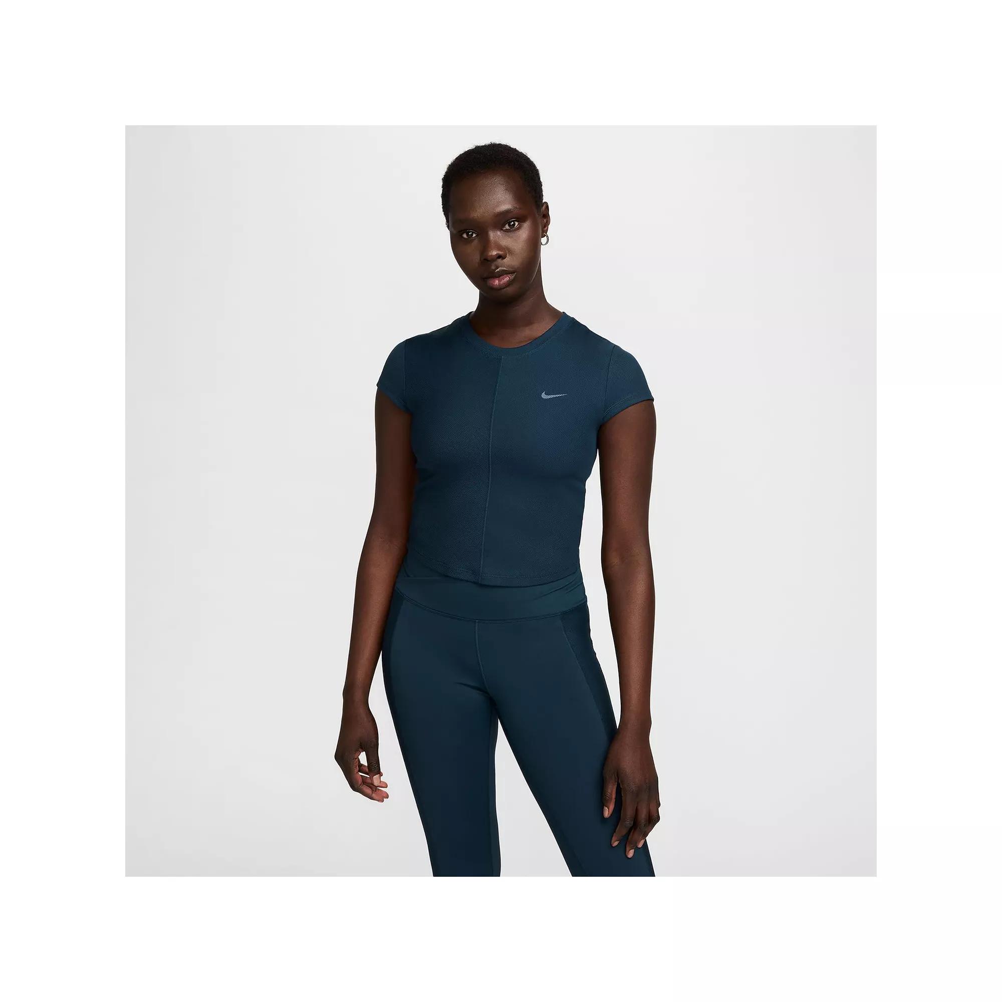 Women's Nike One Ribbed Short Sleeve Top,  Product Image