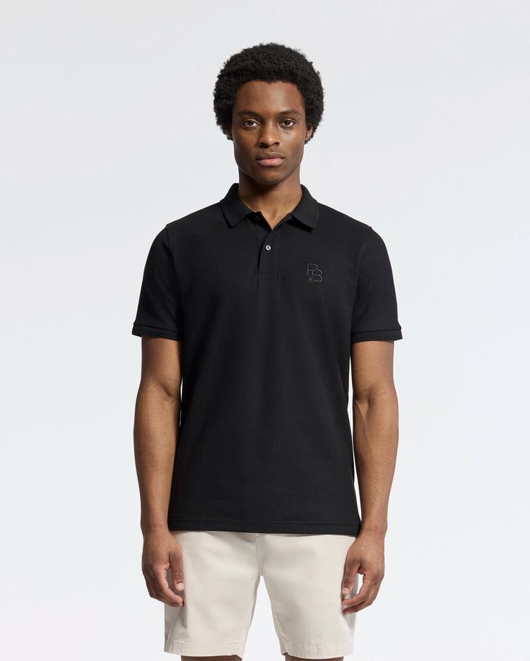 MENS NICHOLSON RIB COLLAR PIQUE POLO - B6K401F200 Male Product Image