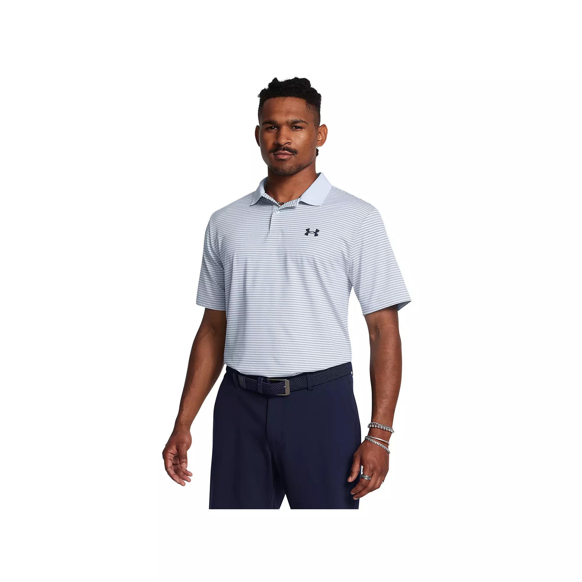 Men's Under Armour Performance 3.0 Stripe Golf Polo,  Product Image