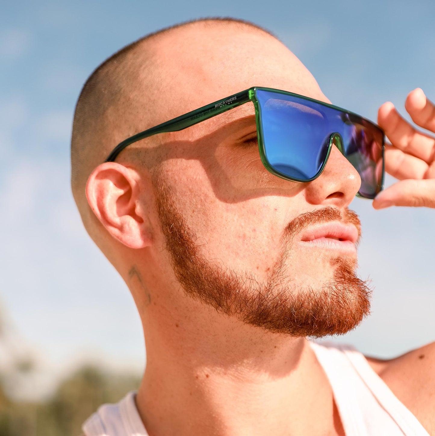 Biscayners Enid Green Men's Sunglasses Male Product Image