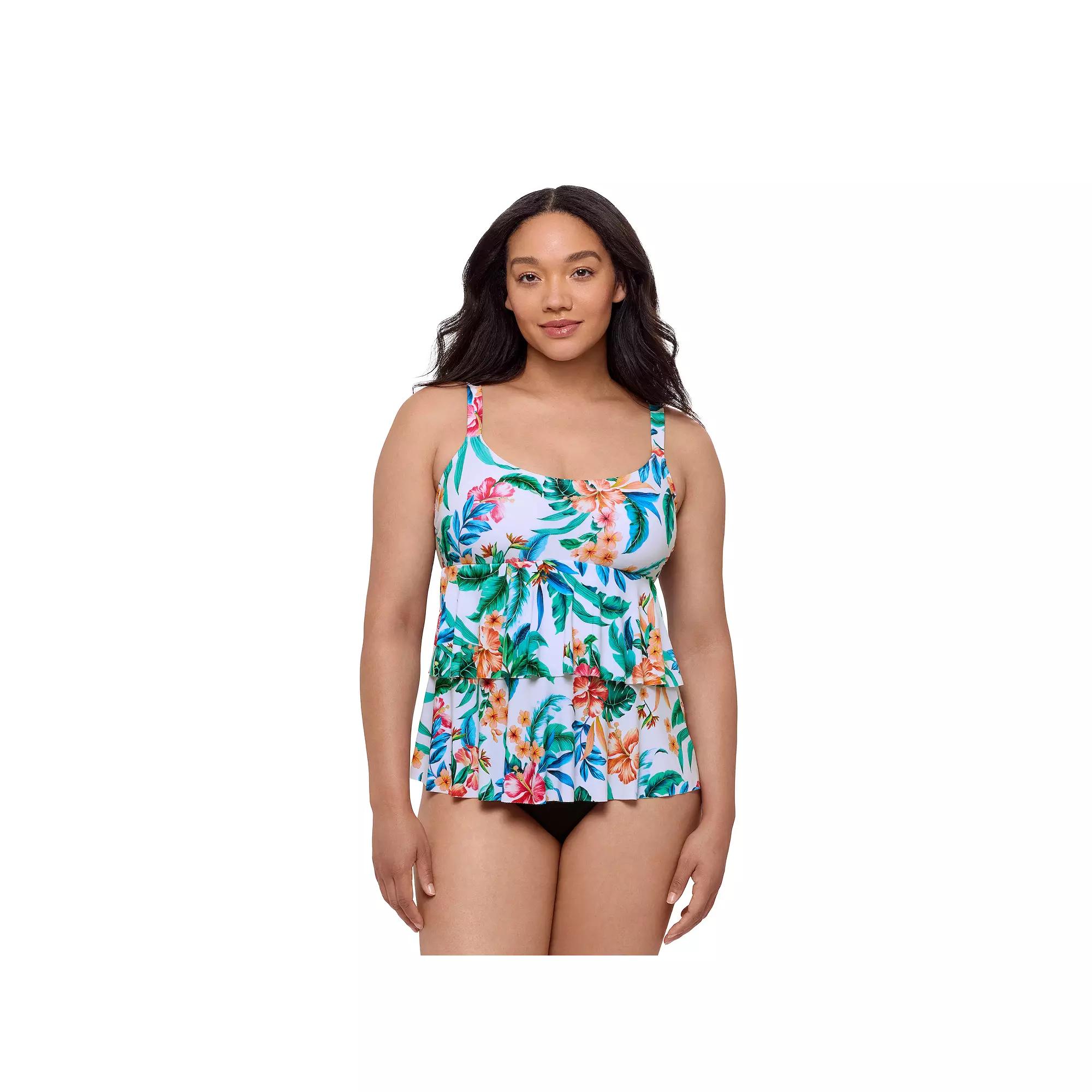 Womens Bal Harbour High Low Double Tier Fauxkini Swim Suit Product Image