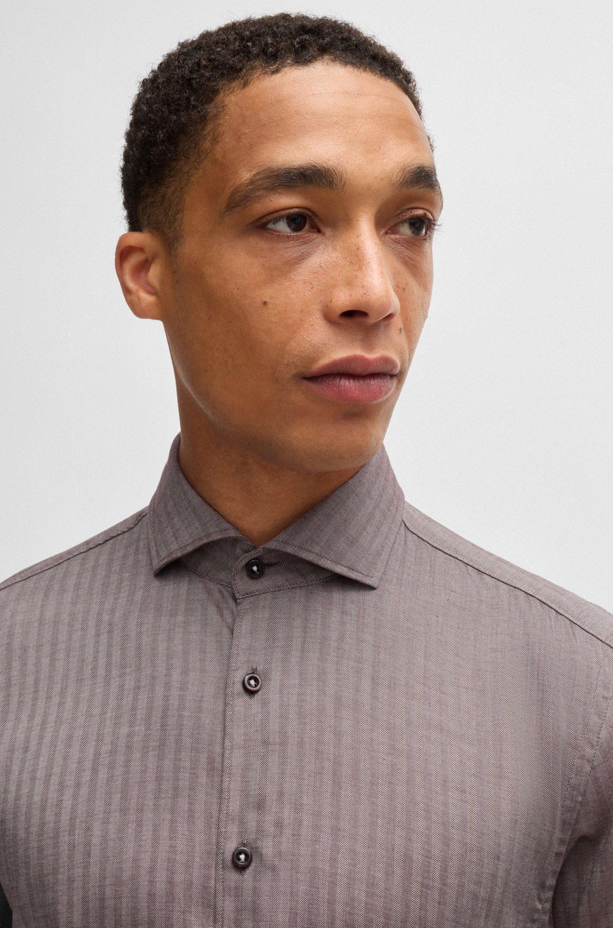 Casual-fit shirt in herringbone twill Product Image
