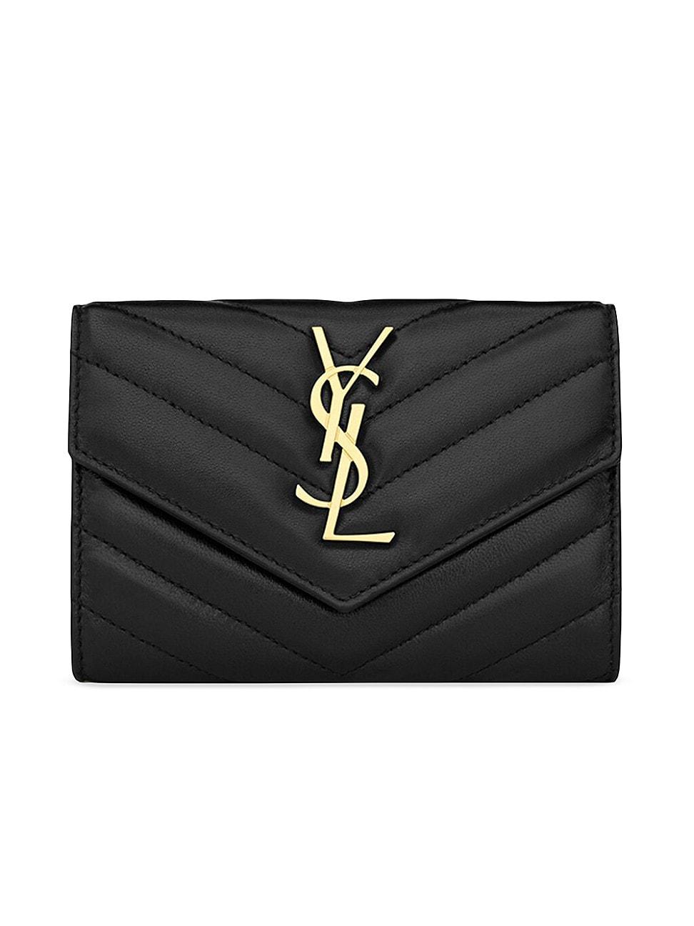 Womens Cassandre Matelass Small Envelope Wallet in Lambskin Product Image