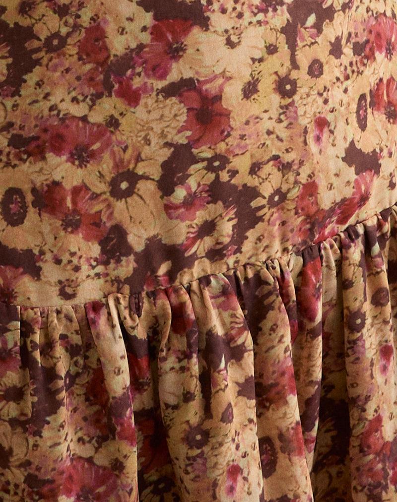 Marja Cami Mini Dress in Chiffon Rusty Flower Female Product Image