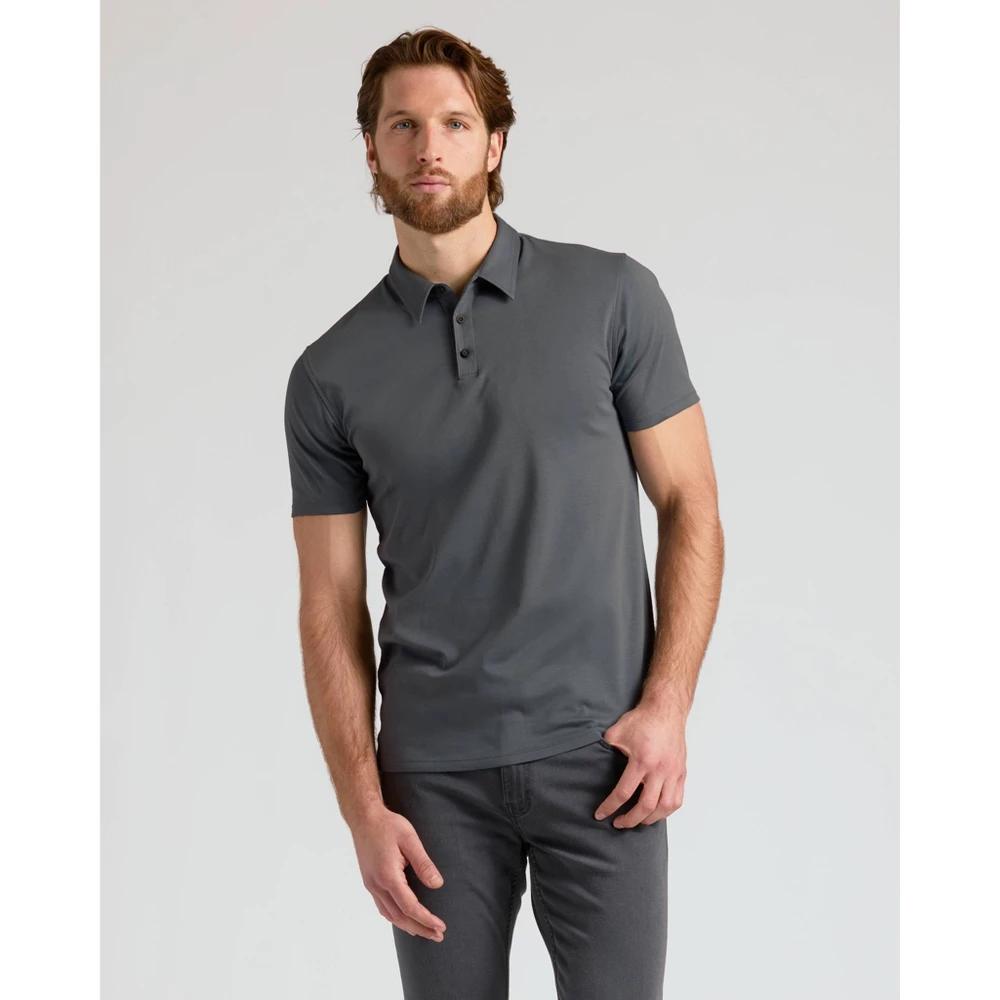 True Classic Men's Short Sleeve Collar Neck Pima Polo Shirt Product Image
