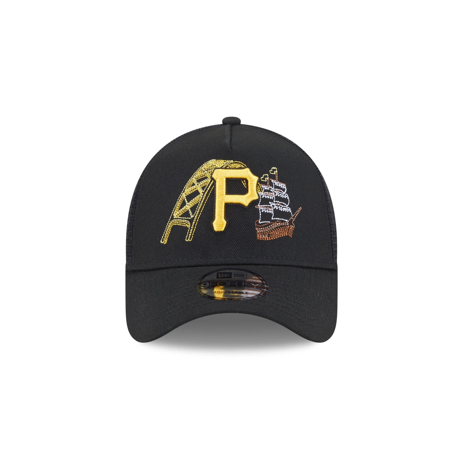 Pittsburgh Pirates State Stitch 9FORTY A-Frame Trucker Hat Male Product Image