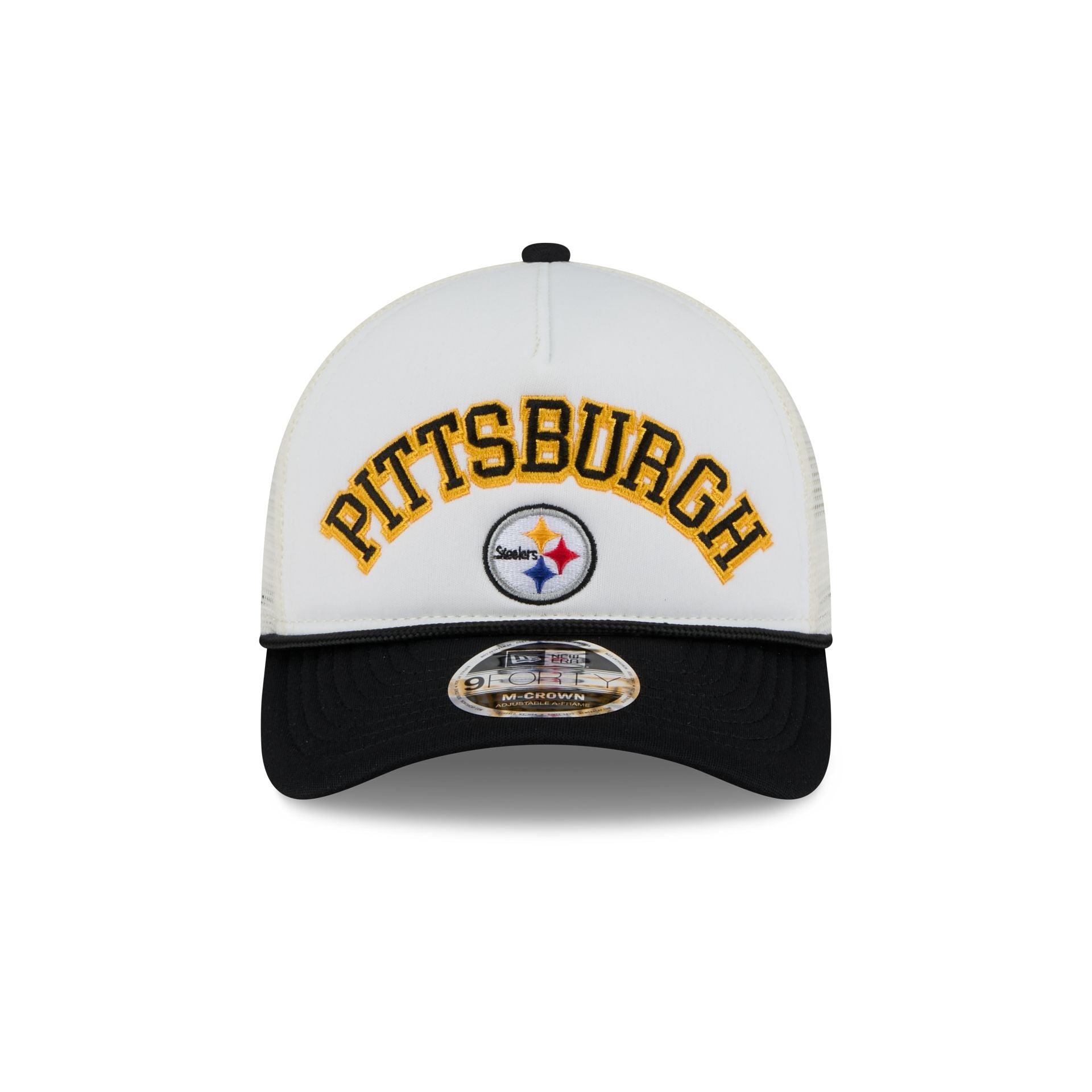 Pittsburgh Steelers Chrome Arch 9FORTY M-Crown A-Frame Trucker Hat Male Product Image
