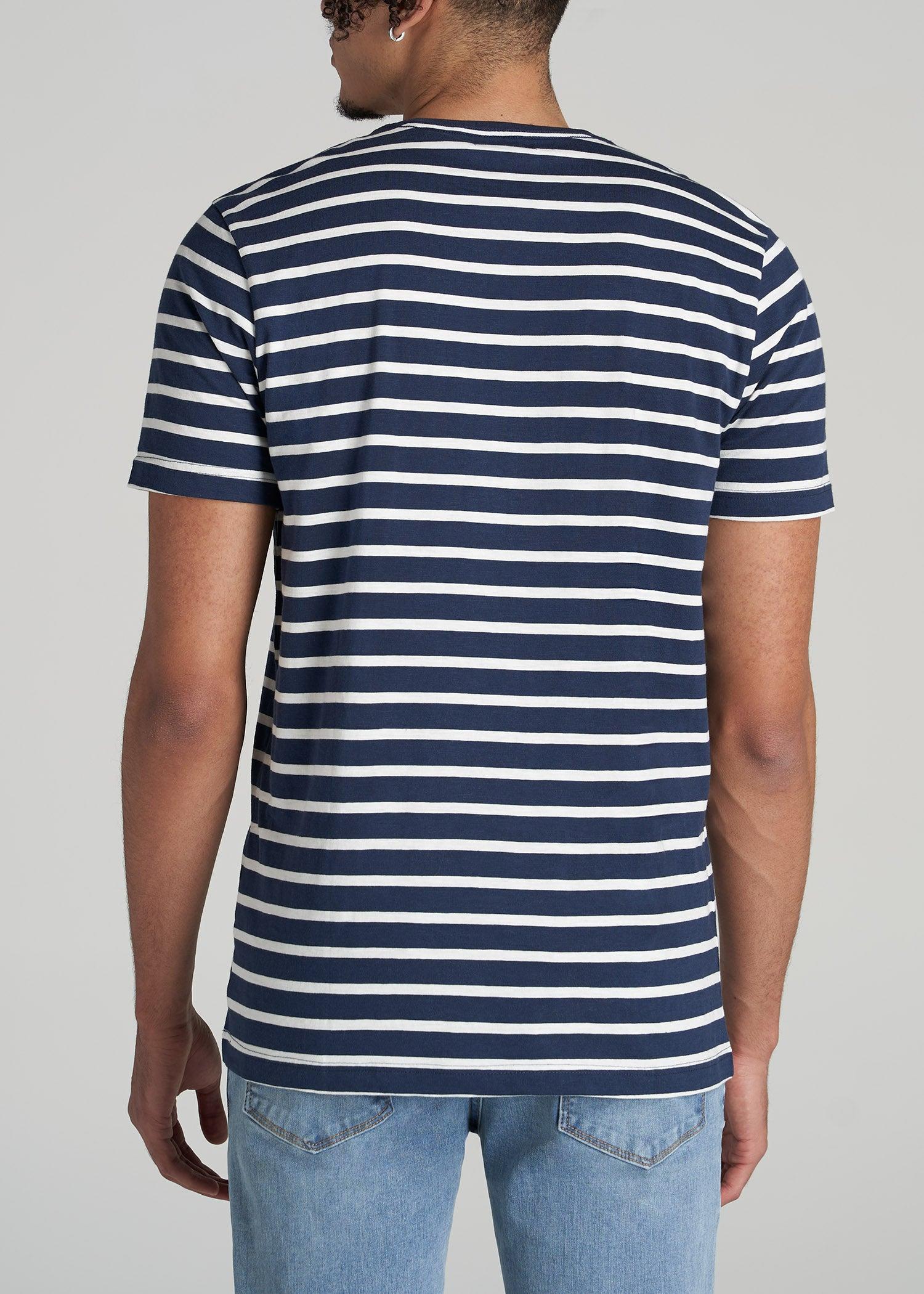 REGULAR-FIT Striped Tee for Tall Men in Navy And White Male Product Image