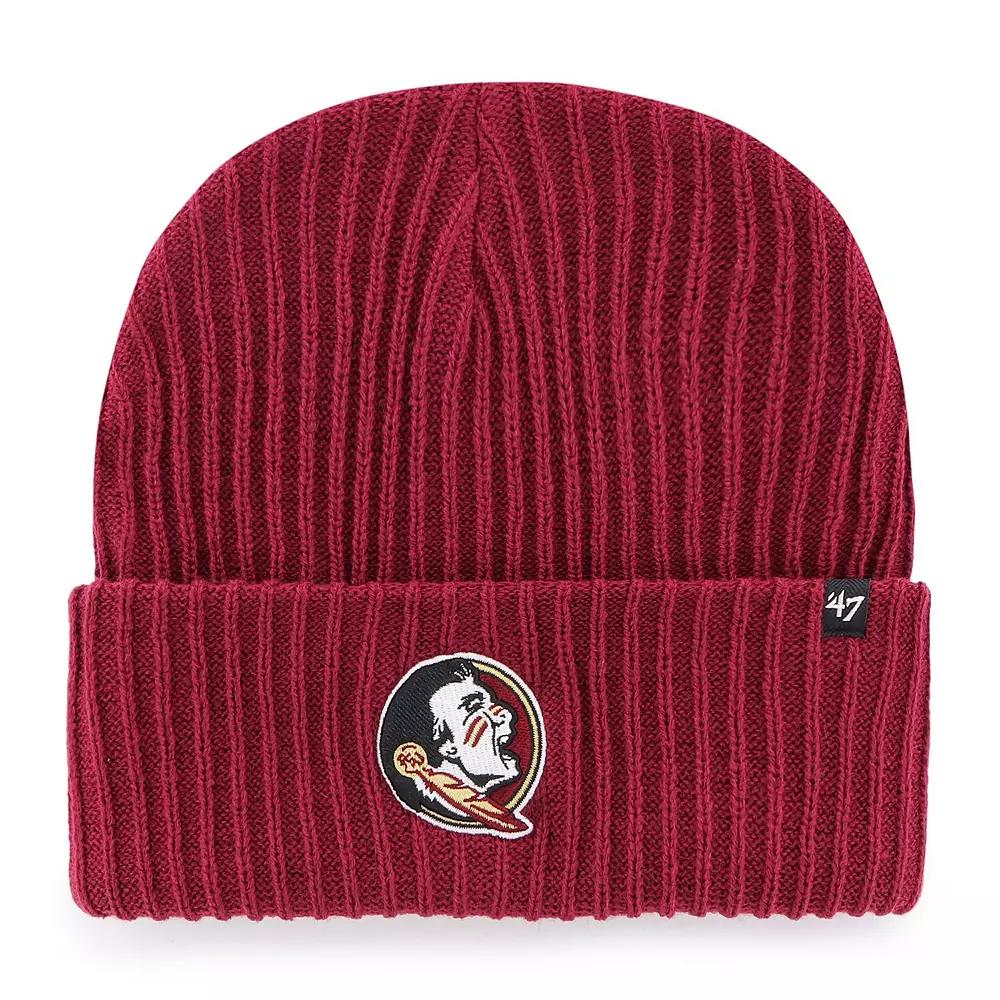 Men's '47 Garnet Florida State Seminoles Harbor Cuffed Knit Hat, Red Product Image