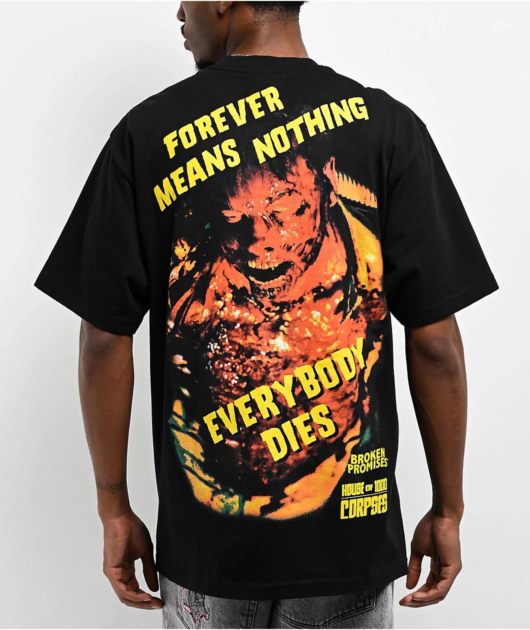 Broken Promises x House Of 1000 Corpses Everybody Dies Black T-Shirt Product Image