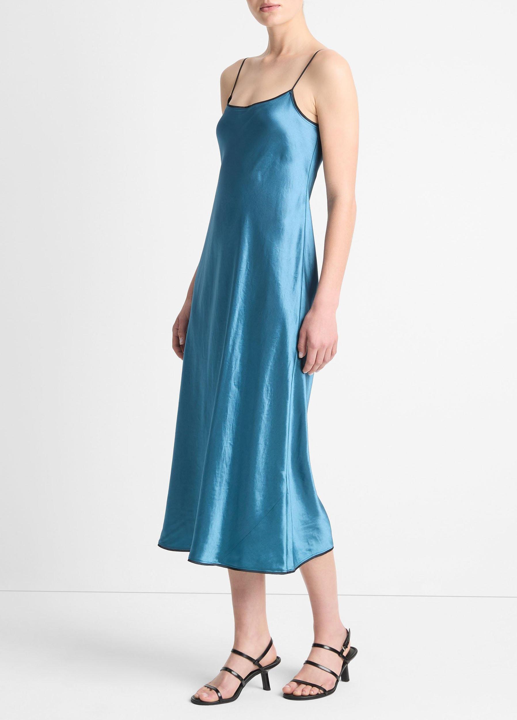 Satin Tipped Slip Dress Product Image