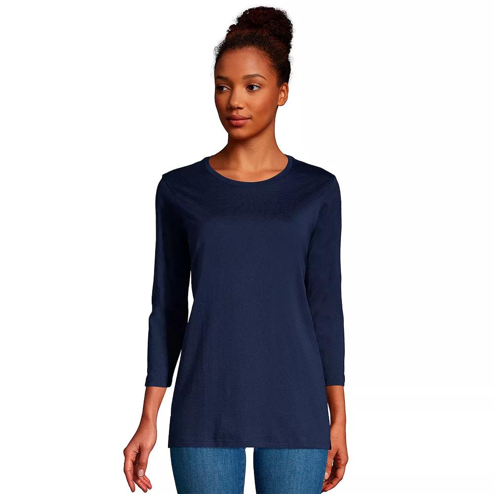 Women's Lands' End Supima Cotton Crewneck Tunic,  Product Image