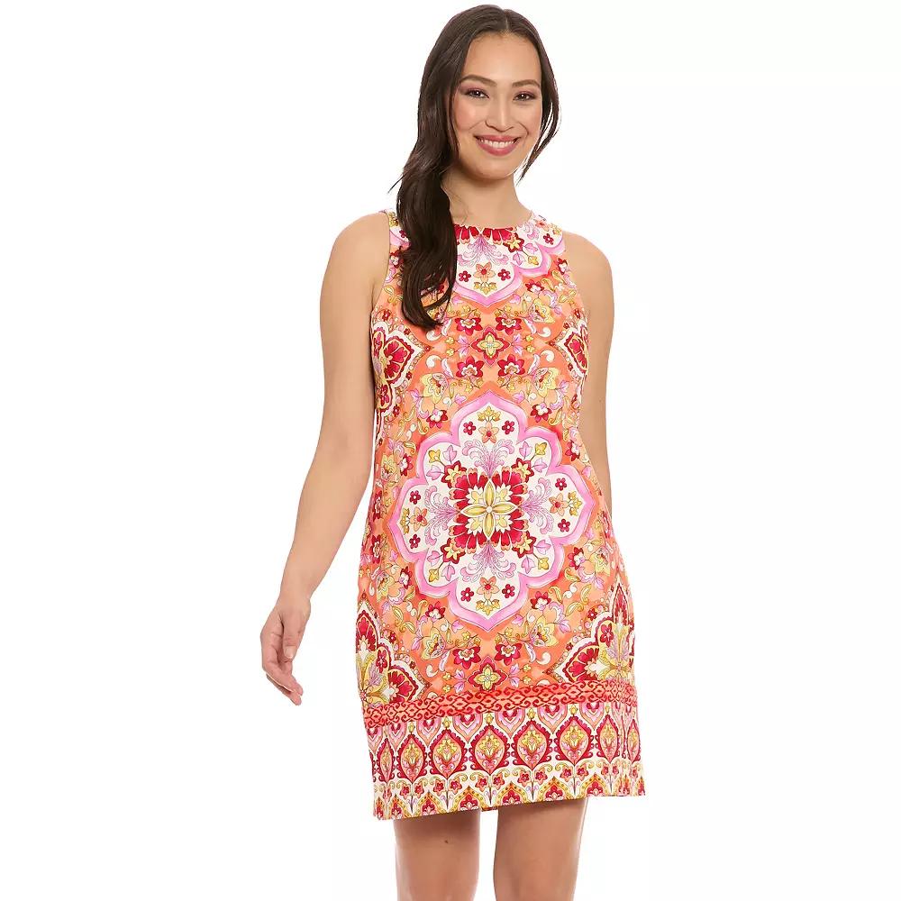 Women's London Times Sleeveless Shift Mini Dress,  Product Image