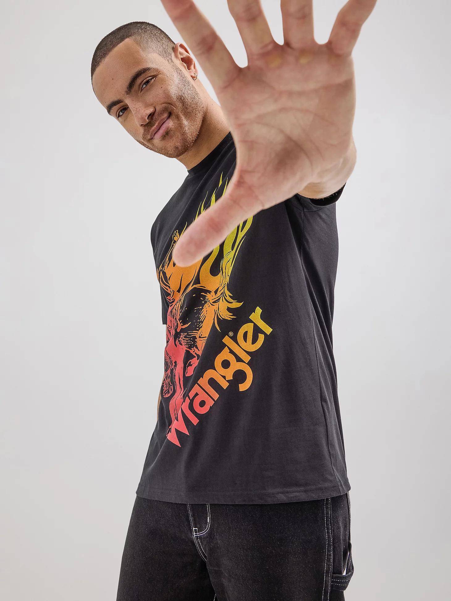 Wrangler® x Hot Wheels™ Men's Flaming Bronco T-Shirt Beauty Product Image