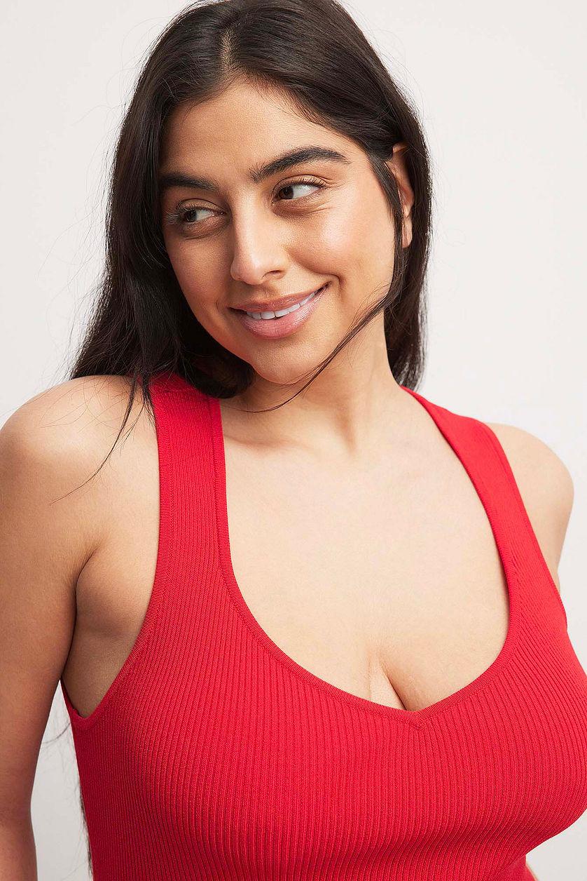 Fine Knitted Scoop Neck Midi Dress Product Image