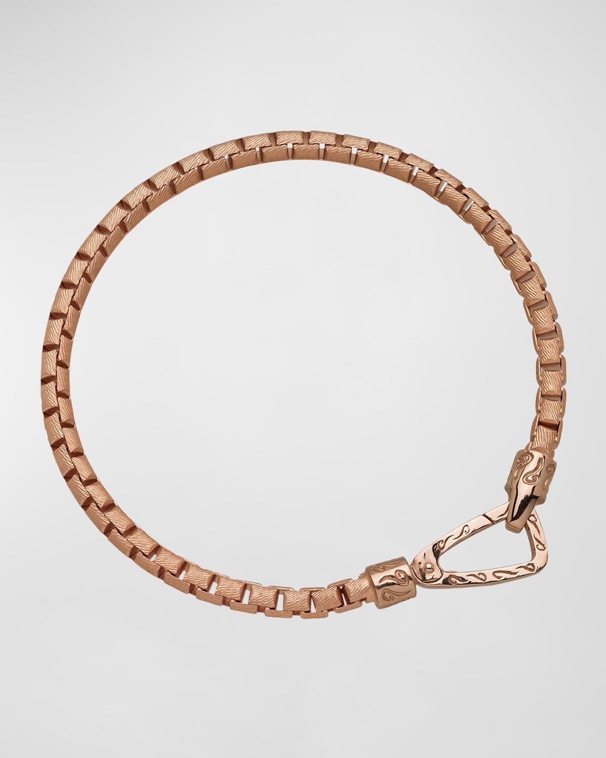 Mens Ulysses Box Chain Bracelet, Gold Product Image