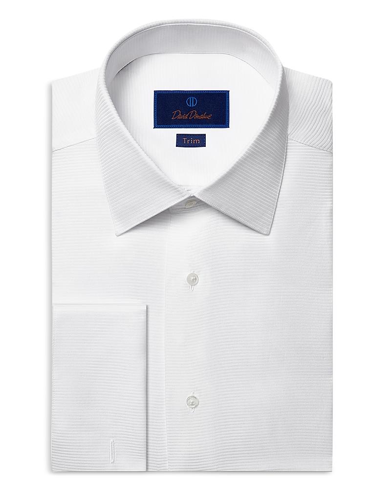 Mens Trim-Fit Horizontal Rib Formal Shirt Product Image