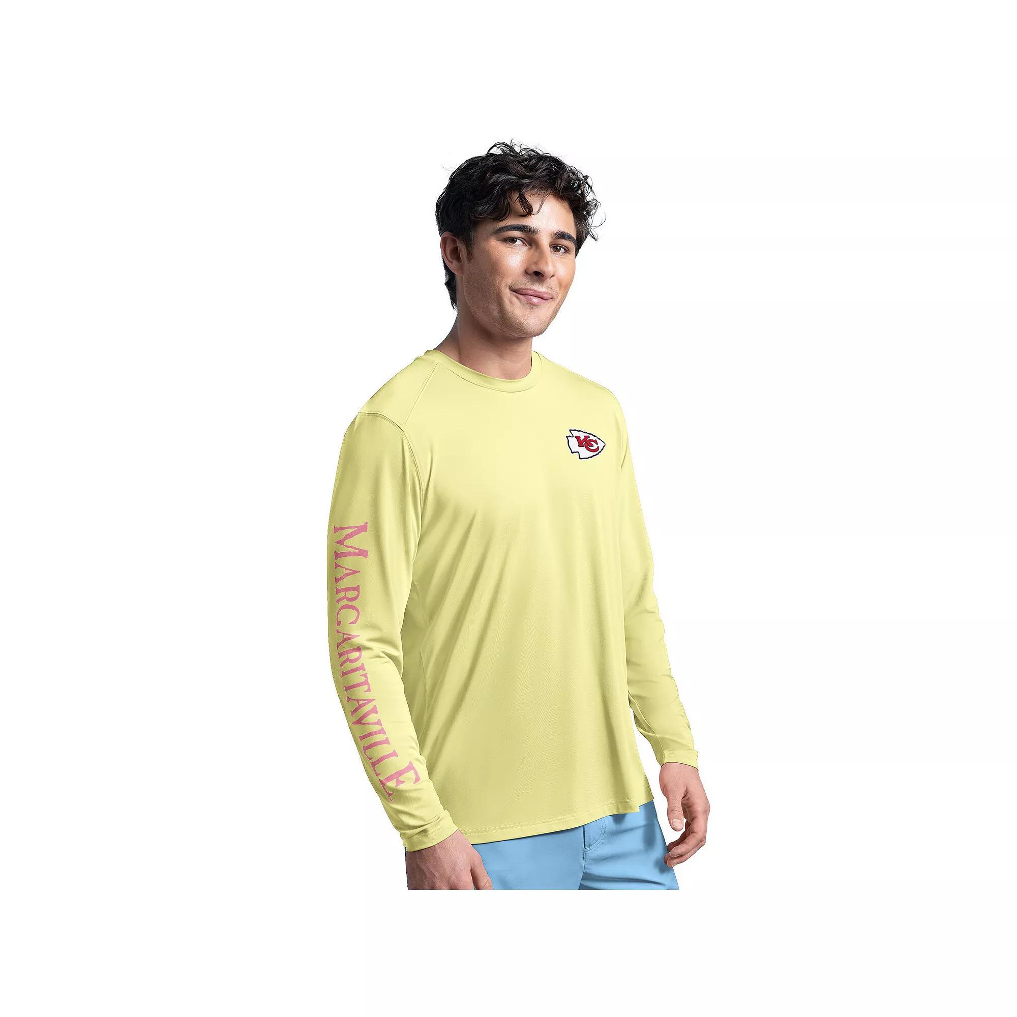 Men's G-III Sports by Carl Banks Yellow Green Bay Packers Margaritaville Rock Harbor Long Sleeve Rashguard Top,  Product Image