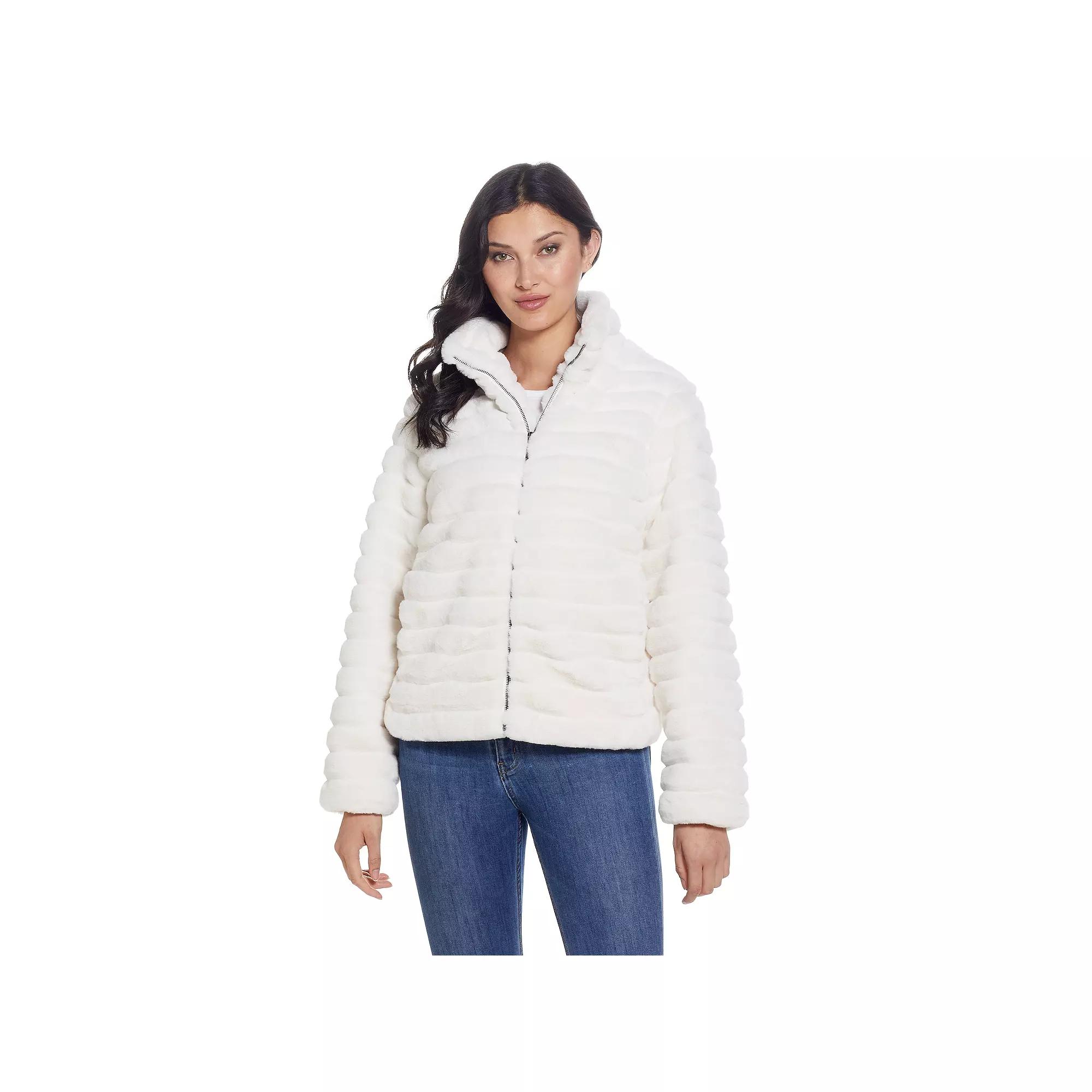 Women's Weathercast Grooved Faux Fur Jacket,  Product Image