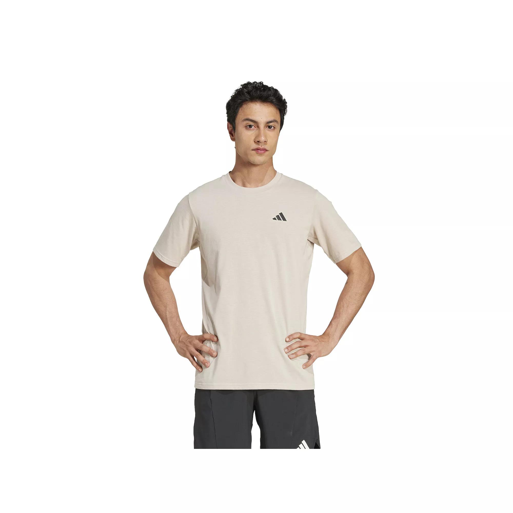 Men's adidas Train Essentials Feelready Training Tee, Size: Medium, Wonder Beige Black Product Image