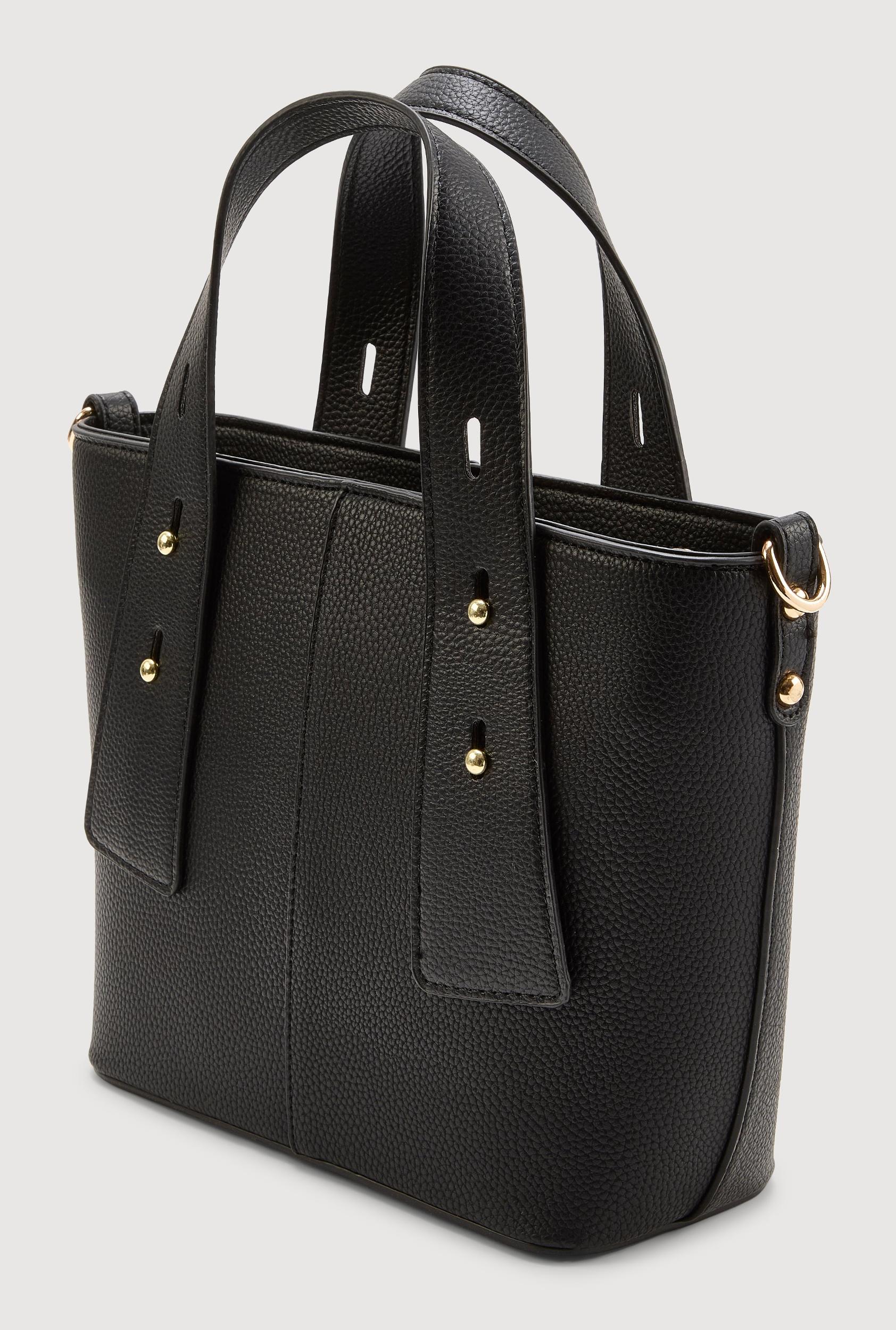 Faux Leather Convertible Handbag Unisex Product Image