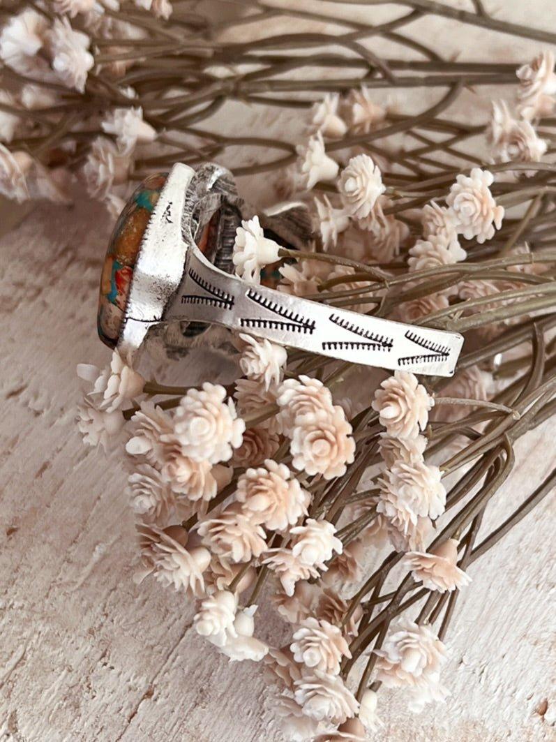 Chunky Colorful Stone Cuff Bracelet Product Image