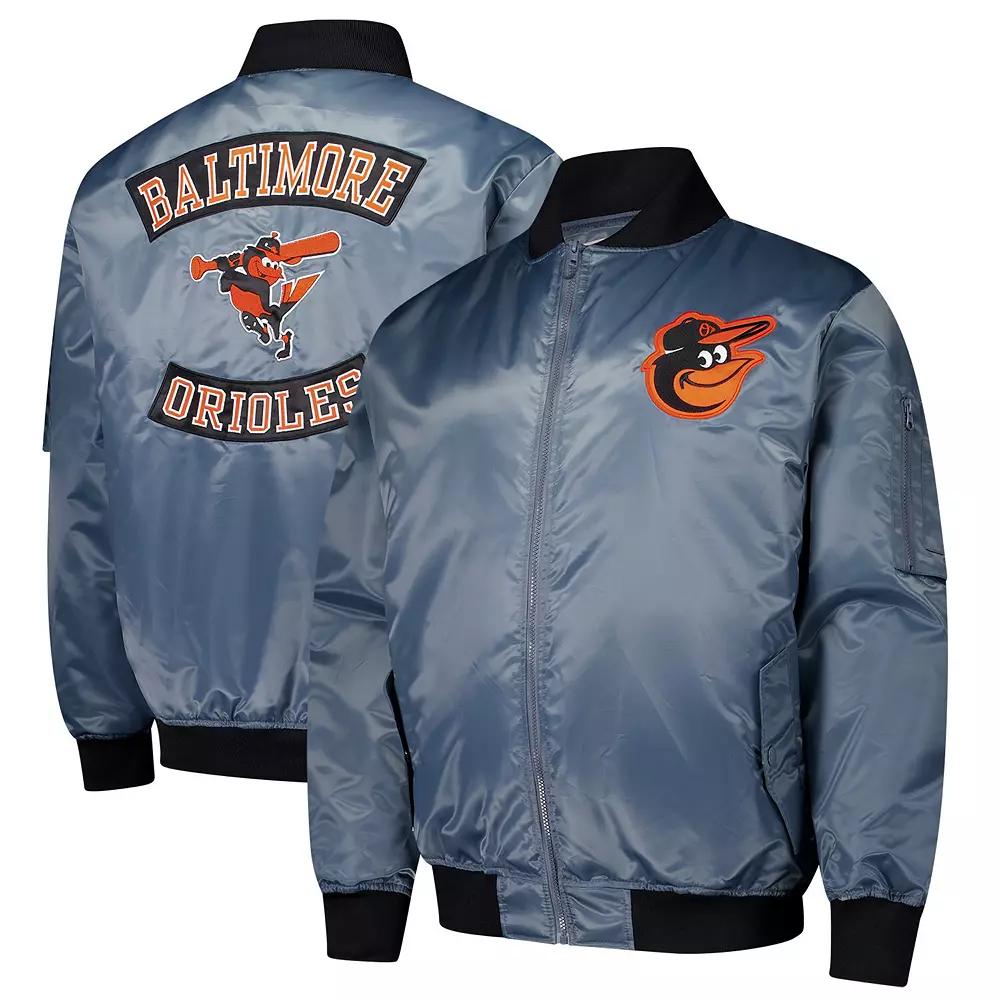 Men's Profile Charcoal Baltimore Orioles Big & Tall Full-Zip Bomber Jacket,  Product Image