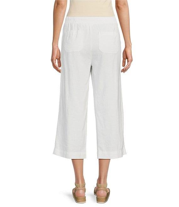 Westbound Linen Blend Crop Pull-On Pants Product Image