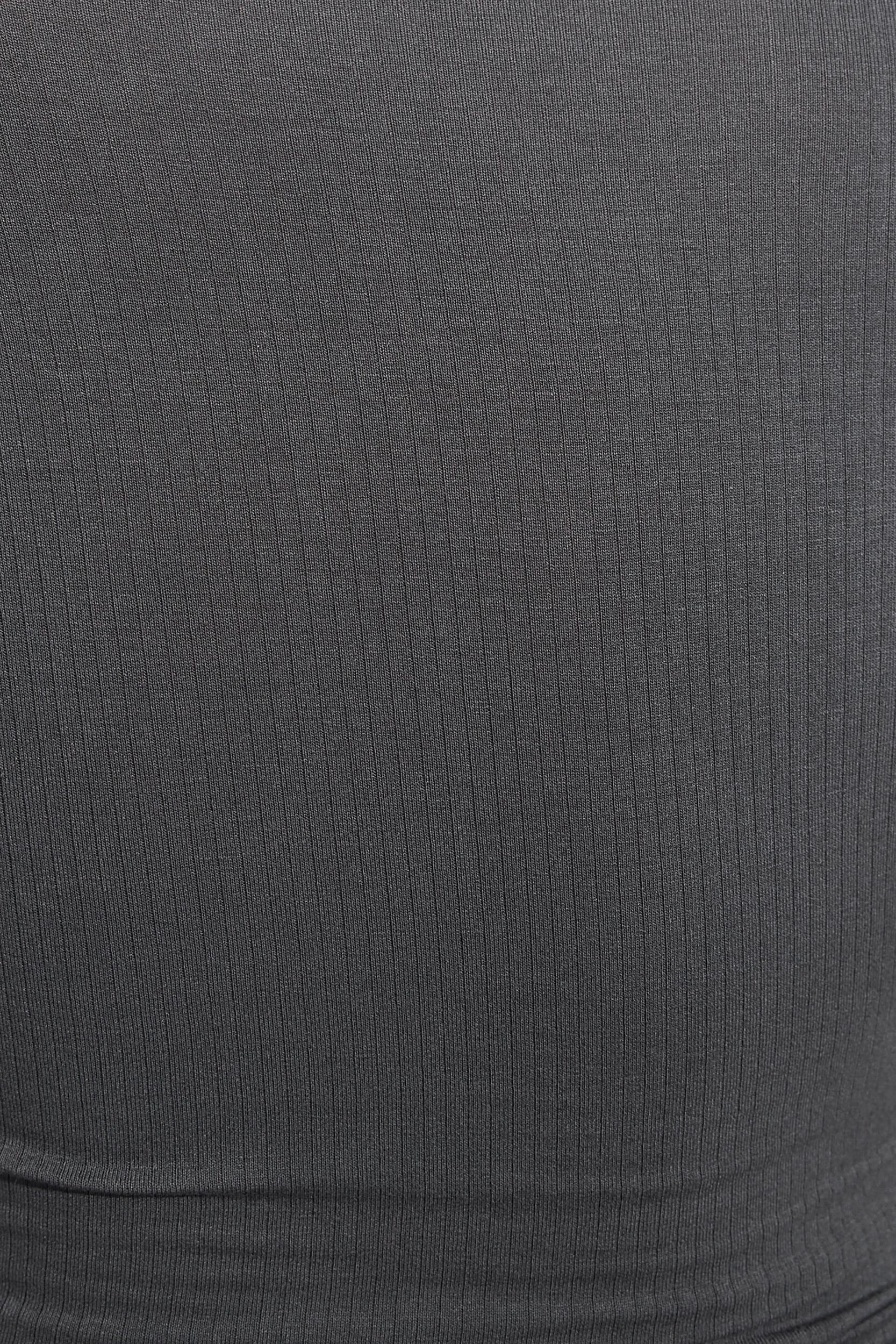 Sheer Ribbed Henley Long Sleeve Top Product Image